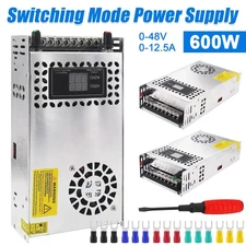 Adjustable DC Power Supply 48V 12.5A Digital Switching Regulated Power Supply AU
