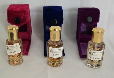 3 Vintage Asghar Ali & Sons Bahrain Giorgio Anais Anais & Colors W/ Velvet Boxes
