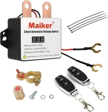 Wireless Remote Control Dual Battery Disconnect Switch Kill Switch for Car