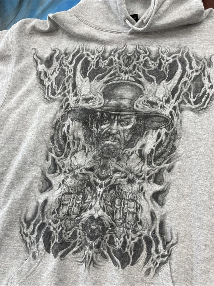 Sudadera con capucha vintage 2008 WWE enterradora talla grande ** MUY RARA Foto 2 de 4