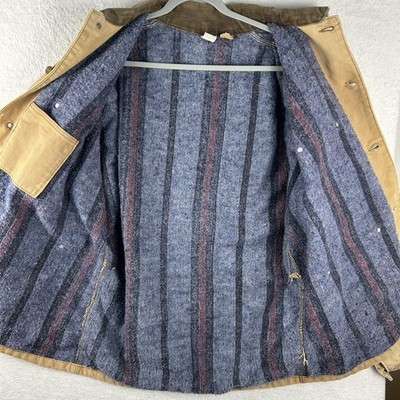 Vintage 80s Carhartt Chore Coat Jacket Size 46L (XLT) Distressed