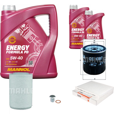 MAHLE Inspektionspaket 7 L MANNOL Formula 5W-40 für Alfa Romeo Giulietta 1.4 TB