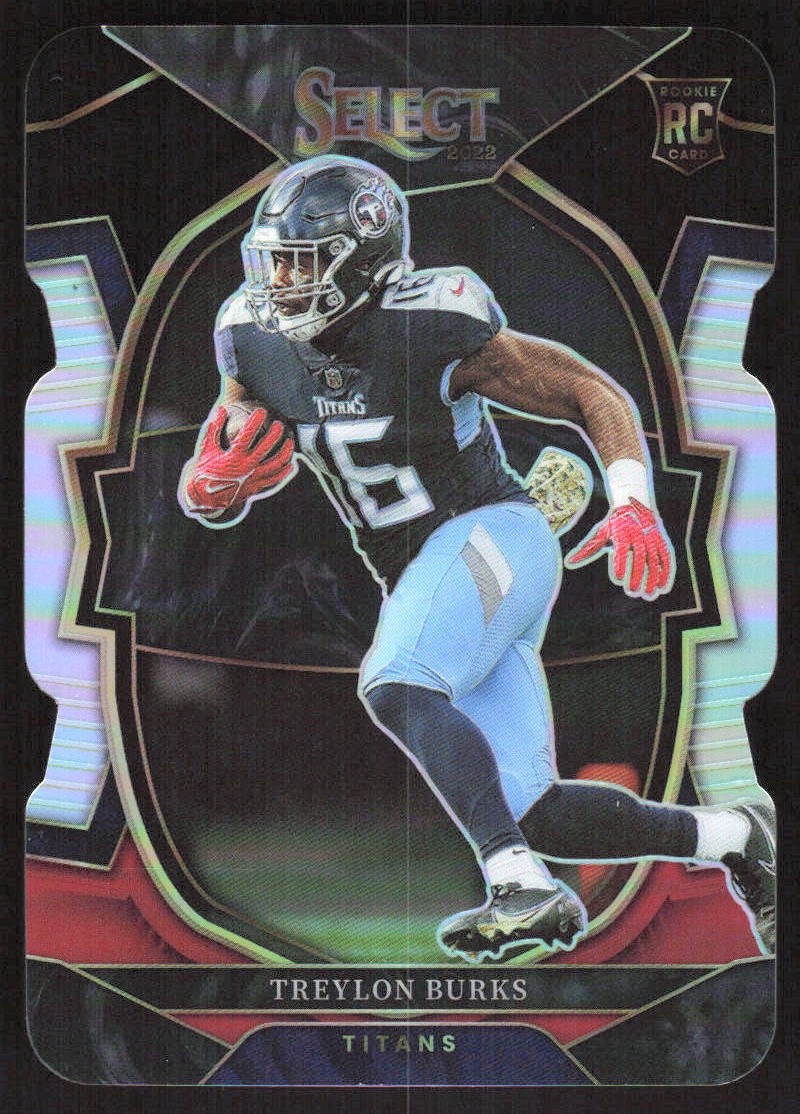 1977J 2022 Panini Select #39 Treylon Burks Black and Red Prizm Die Cut