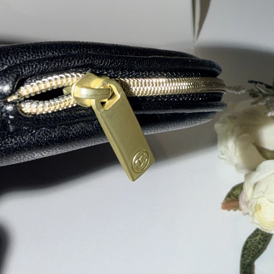 CHANEL Makeup GWP Black Cosmetic Pouch Case Purse With BOX-NEW - Image 3 of 4