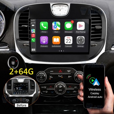 Android 15 Carplay Stereo Radio GPS 2+64GB For Chrysler 300C 300S 300T 2011-2023
