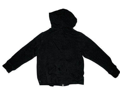 Boys Nike Full Zip Hoodie Black Highlighter Yellow Size 6 - Picture 2 of 3