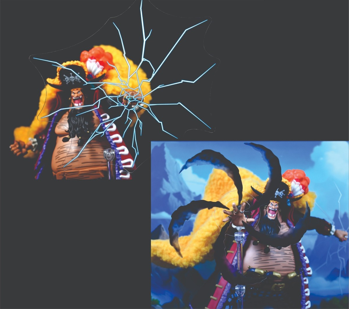 Effect Piece Set for S.H. Figuarts Blackbeard - One Piece Marshall