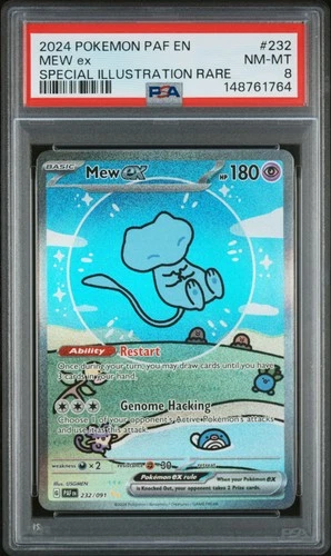 2024 POKEMON PAF EN-PALDEAN FATES SPECIAL ILLUSTRATION RARE #232 MEW EX PSA 8