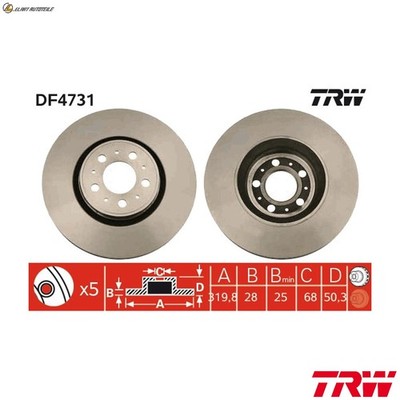 2x BREMSSCHEIBE DF4731 FÜR VOLVO V70/II S60 S80 XC70/Cross/Country 2.4L 5cyl