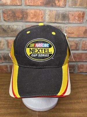 NASCAR Nextel Cup Series Black Yellow Strapback Hat Racing Automotive