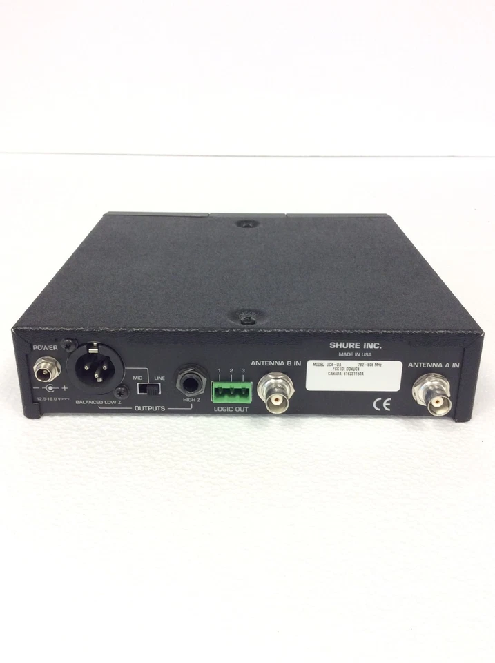 Shure UC4-UA Wireless Receiver 782-806 Mhz, No Ac Adapter, FREE SHIPPING WORKING - Image 3 of 4