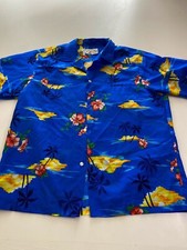 VTG Shoreline Hawaii Poly Hawaiian CAMP SHIRT XL Extra Large