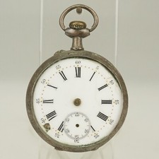 Rare Antique Silver Pocket Watch Men's no fusee duplex chronometer repeater RAR