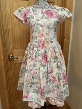 Vtg RUTH OF CAROLINA Floral Dress Girl  s Sz 10 Prairie Cottagecore Tea Party 80s