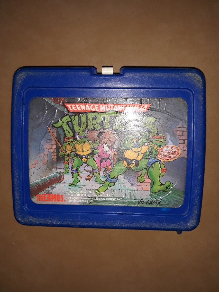 Vintage 1989 Teenage Mutant Ninja Turtles Plastic Mirage Lunch Box