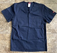 Men  s Dickie  s Scrub Top Size Small Style 81722 Navy Nice Cotton Blend