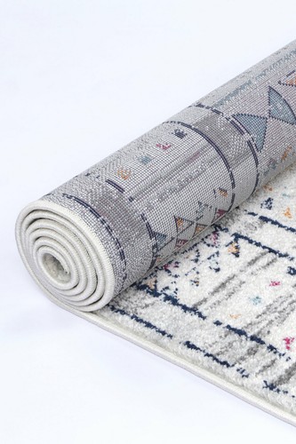 Erith Colourful Aztec Medallion Transitional Floor Rug Runner - 80x300cm - Picture 6 of 7
