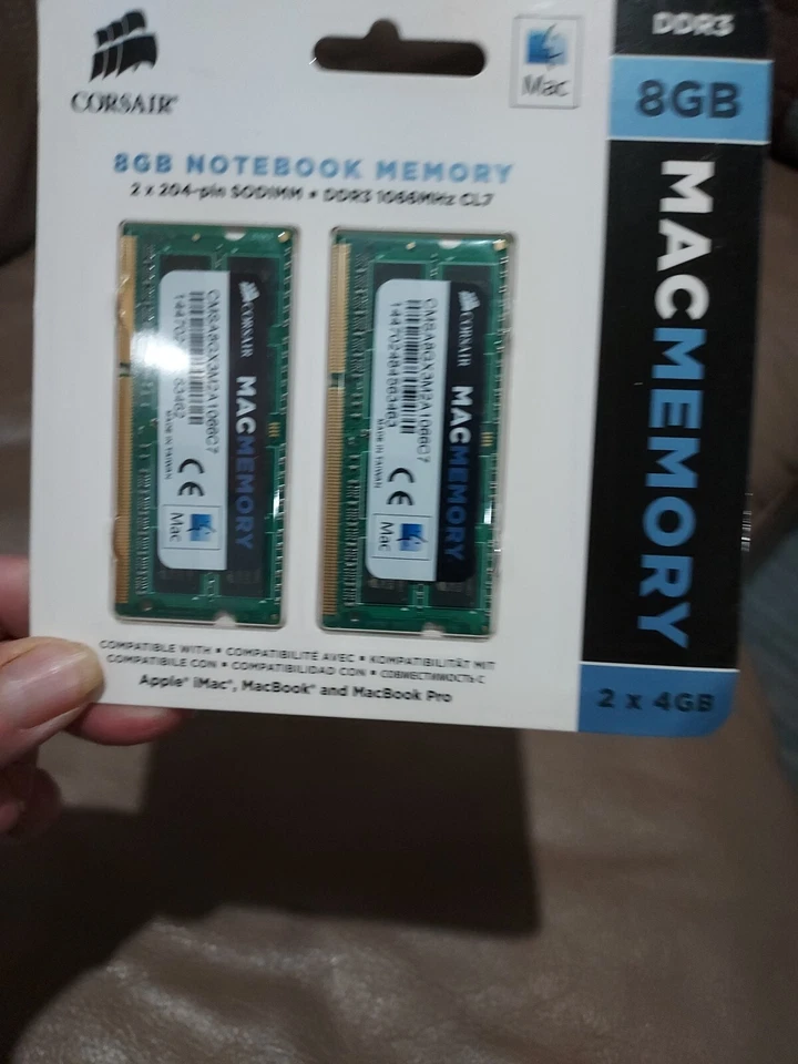 Corsair 2x4GB  Mac Memory card  for Apple, IMac,MacBook - Image 2 of 3