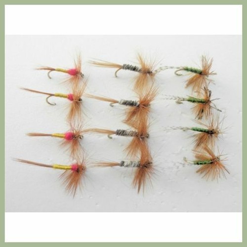 18 Mouches De Pêche « Papa Longues Jambes » - Taille Mixte 10/12, Tête Standard & Or