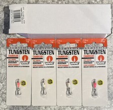 4 Packs VMC Tungsten Chandelier Ice Fishing Jig 1/16 OZ Pink Chartreuse Glow