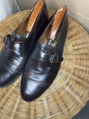 Salvatore Ferragamo Italy Dress Shoes Men\'s 9.5 Brown Leather Monk Strap Loafers Tramezza single monkstrap - Men | Ferragamo main image 4
