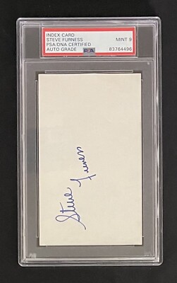Steve Furness Pittsburgh Steelers Signed Index Card Autographed