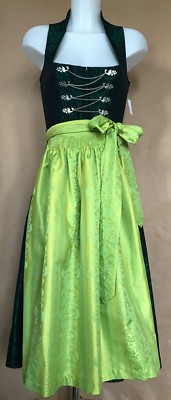 Dirndl Gottseidank dunkelgrün Gr 34 NEU
