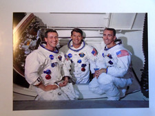 Photo d'équipage Apollo 7, 5x7, réimpression, Eisele, Schirra, Cunningham, Nice 