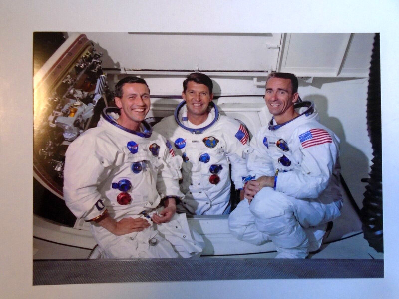 Apollo 7 Crew Photo, 5x7, Reprint, Eisele, Schirra, Cunningham, Nice 