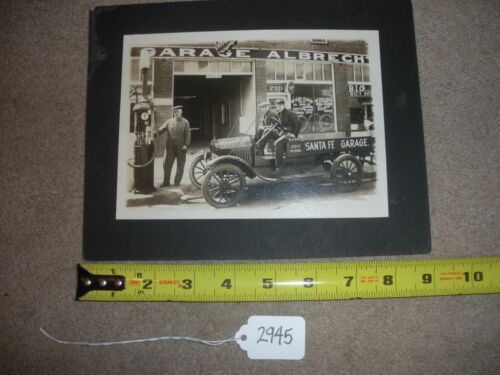 Antique SANTA FE Photo 1900’s Auto GARAGE ALBRECHT
