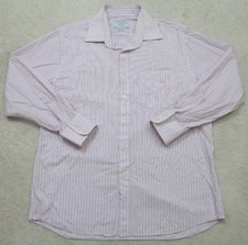 Charles Tyrwhitt Pink White Long Sleeve 16.5 33 Slim Fit Men's Dress Shirt 1-85