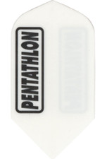 PENTATHLON SOLID WHITE Slim Dart Flights - 100 Micron - 5 sets 15 flights