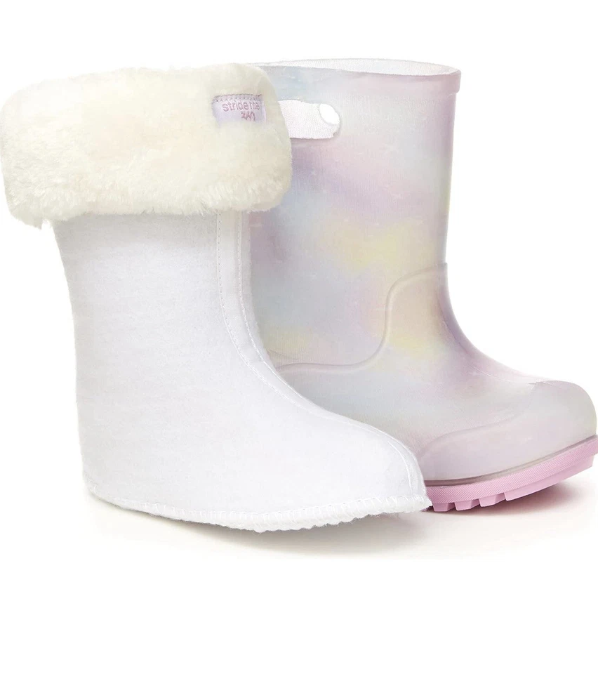 Niñas Botas de Nieve y Lluvia Stride Rite 360 Gecko Imitación Piel Todo Clima Botas Talla 8  Foto 2 de 4