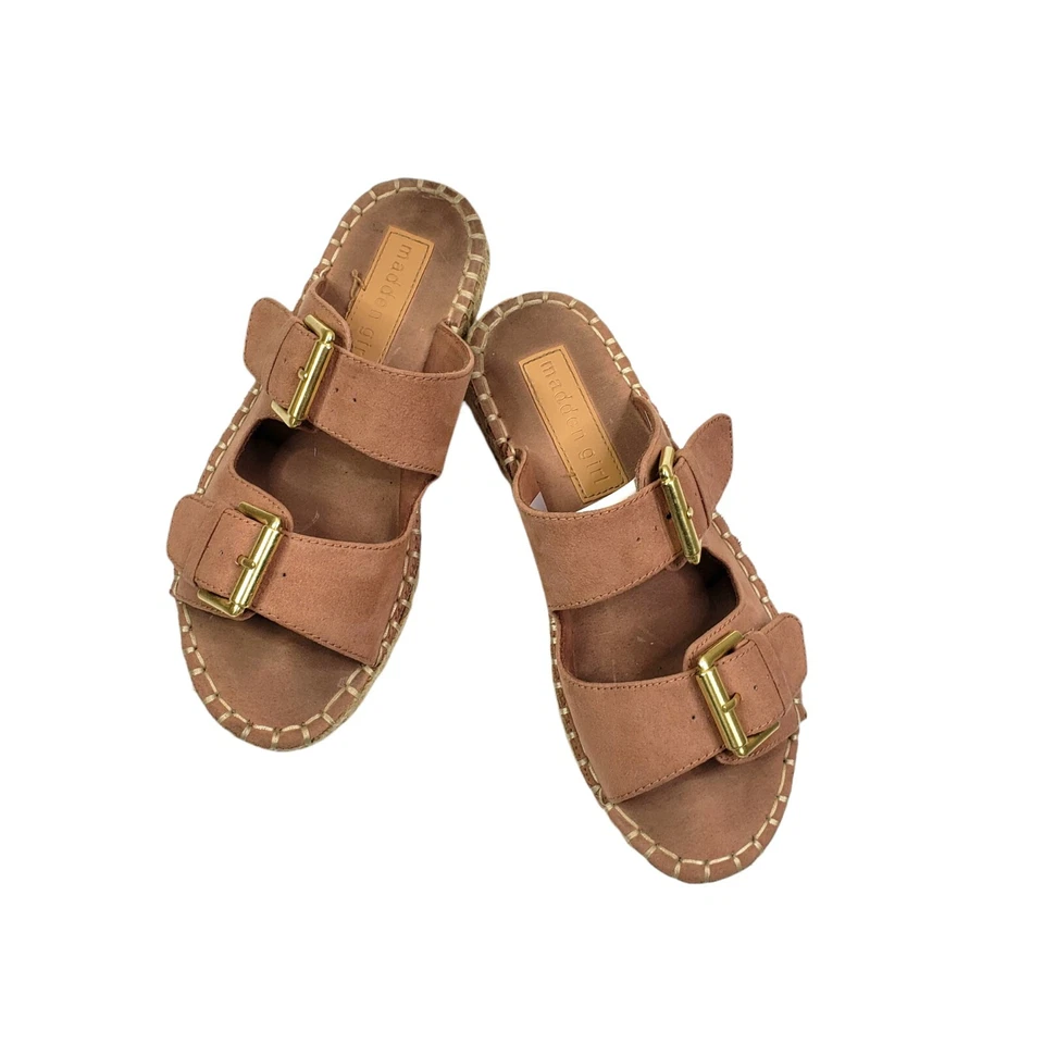 Sandalias Madden Girl Jonsey Jones Talla 6 Marrón Plataforma Alpargata Mules Slides Foto 2 de 4