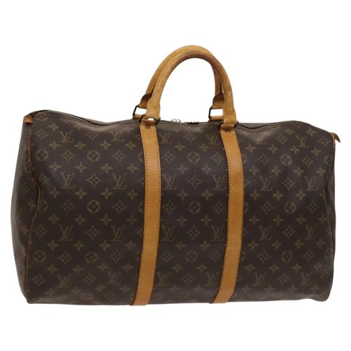 LOUIS VUITTON Monogram Keepall 50 Boston Bag M41426 LV Auth 124136