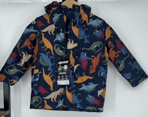 The Childrens Place Toddler Boys 3 in 1 Dinosaur Winter Puffer Coat Sz 4T