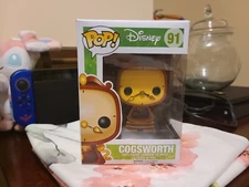 Funko Pop- Disney Beauty and the Beast- Cogsworth #91- Vaulted 