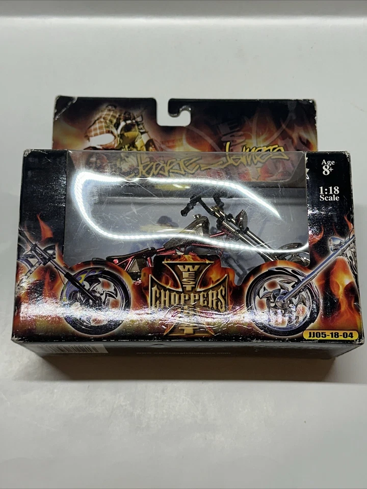 LOTE DE 2 MOTOCICLETAS JESSE JAMES PENNY GUARDADAS FUNDIDAS A PRESIÓN ESCALA 1:18 NUEVAS Foto 2 de 4