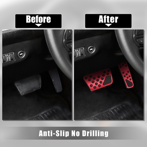 Anti Slip Brake and Gas Accelerator Pedal Cover Kit for Dodge for Chrysler Red - Picture 4 of 7