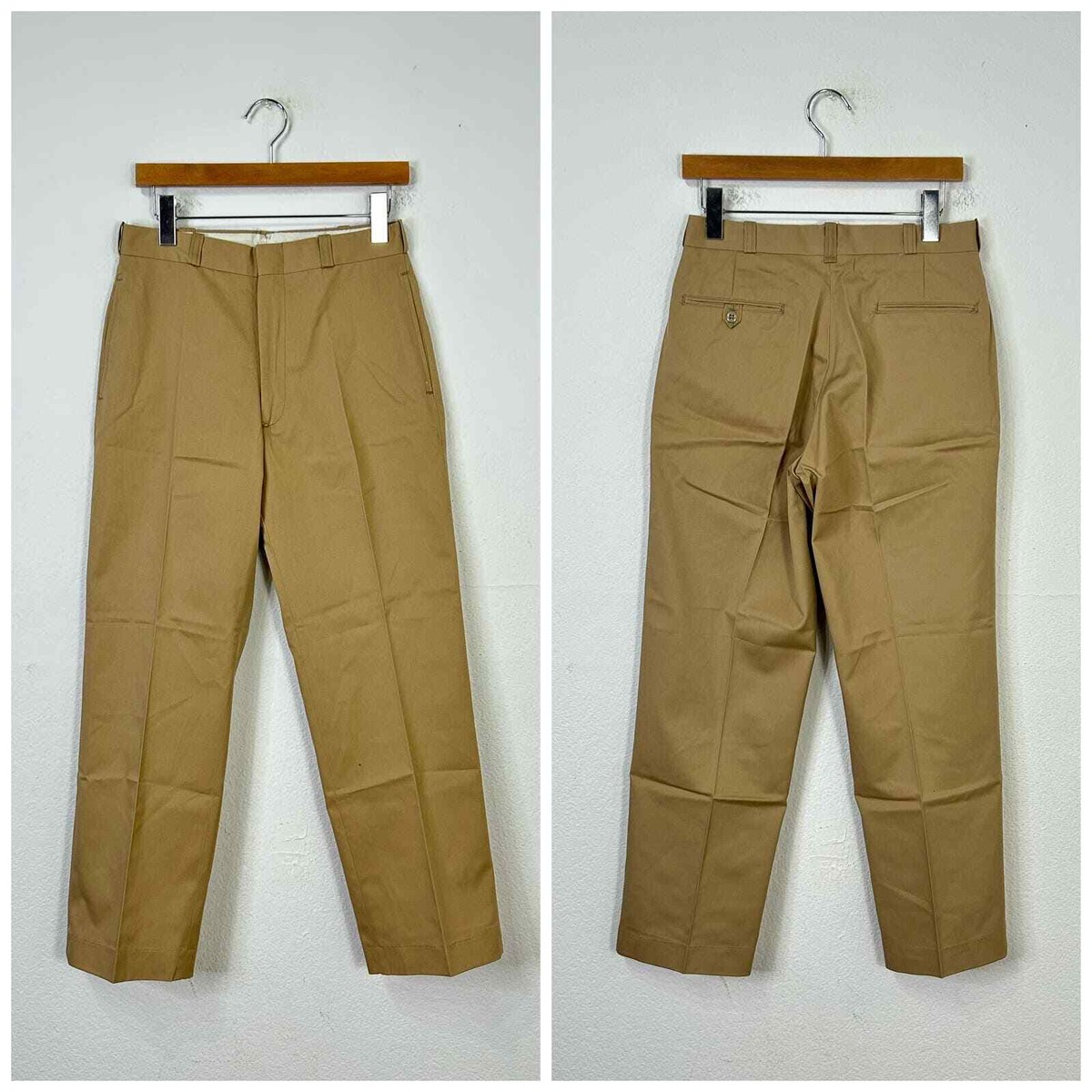 70s vintage military U.S. Army cotton poly chino pants trousers 