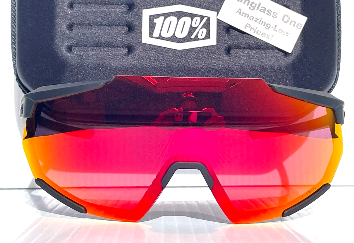 新品100%Racetrap Soft Tact Black Hiper Red AEROCRAFT - Soft Tact Black - HiPER Red Multilayer Mirror Lens – 100%
