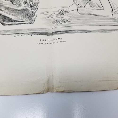 Vintage Charles Dana Gibson Illustration - 'His Fortune' - Early 20th Century - Picture 5 of 8
