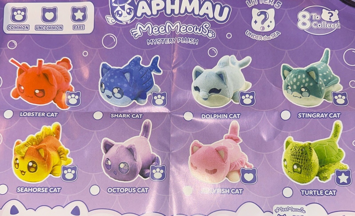 Aphmau Mystery MeeMeows Plush Litter 5 Under the Sea 6” ***YOU