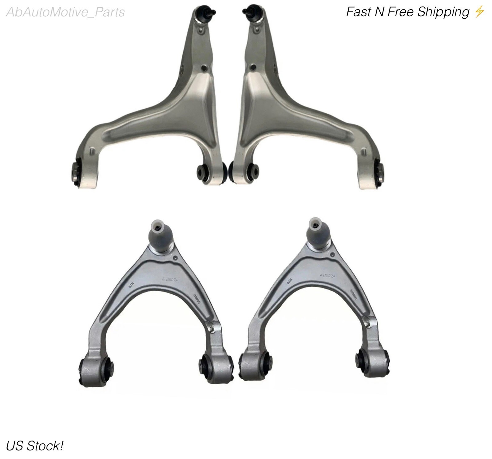Maserati Levante Front Control Arm Upper & Lower Set Left Right Pair New 4 Pc