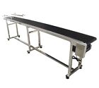118x11.8' Electric Conveyor for Transport Pvc Belt Dual Guardrail Speed Adjust