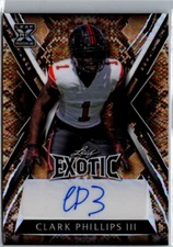 2023 Leaf Exotic SNAKE SKIN  /13 Clark Phillips III BA-CP3 Rookie Auto RC Utah