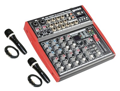 Gemini GM-10DSP Compact 10 Channel Mixer w/ Bluetooth +2x  EMIC 700 Microphone