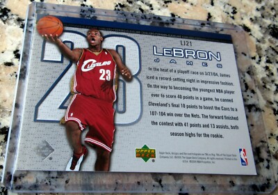 LEBRON JAMES Upper Deck #1 Draft Pick Rookie Of The Year Card SP
