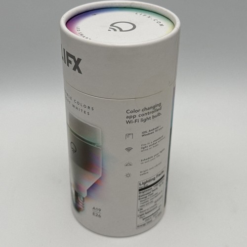LIFX Multi Colored 1100-Lumen Dimmable A19 LED Light Bulb - NEW SEALED - Picture 2 of 10