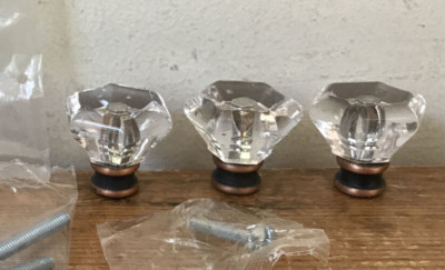 Set 3 Brainerd Faux Crystal ORB Acrylic Drawer Knobs Handles P15573V-472-C